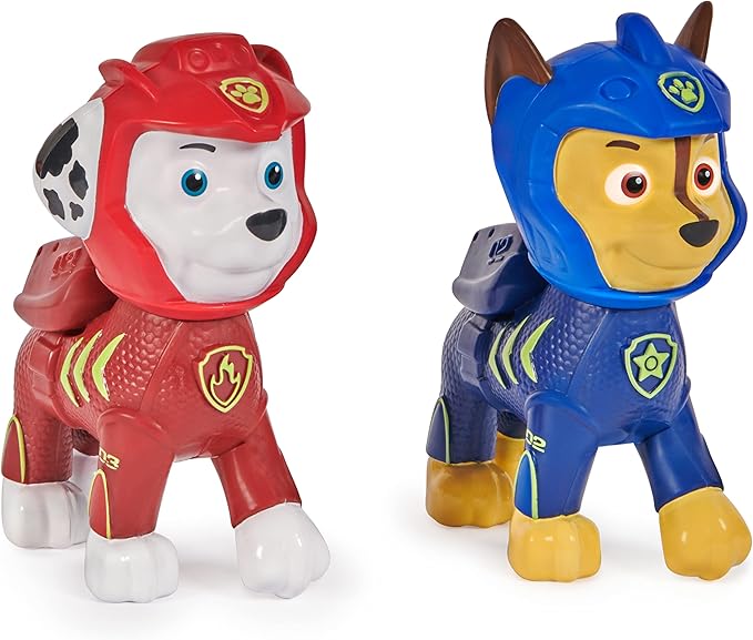 SwimWays Paw Patrol Floatin' Figures, Swimming Pool Accessories & Kids Pool Toys, Paw Patrol Party Supplies & Water Toys for Kids Aged 3 & Up, Chase & Marshall 2-Pack