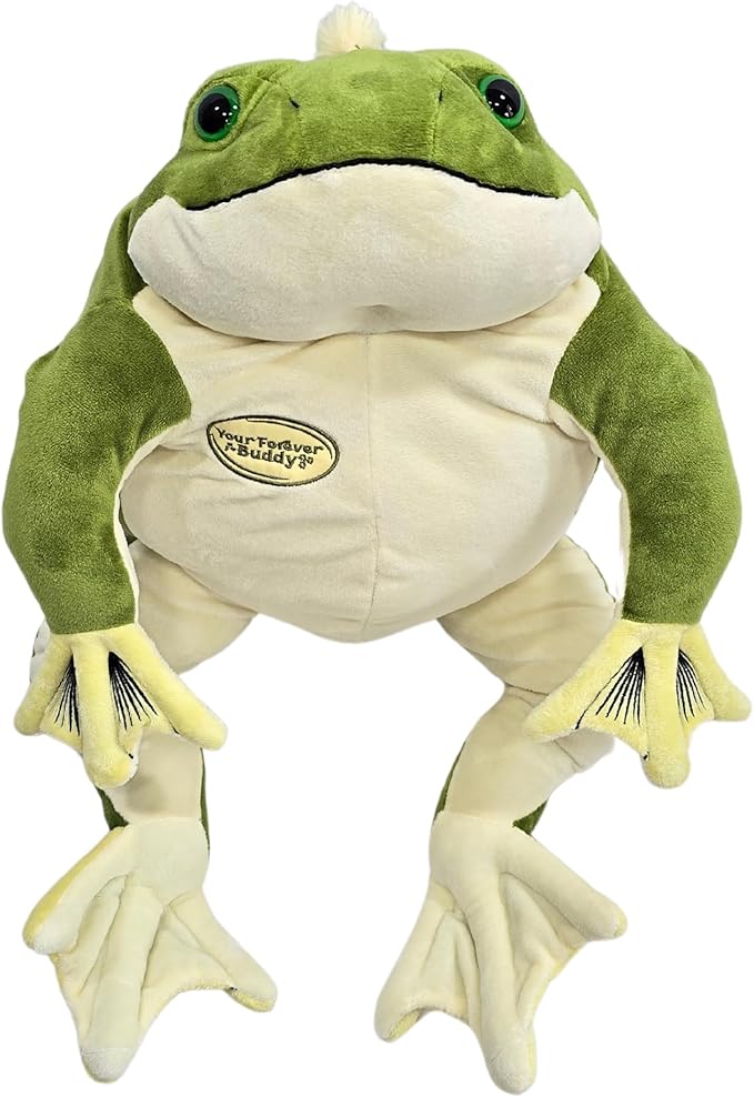 25" Frog Plush Toy – Large Soft Frog for Kids – Huggable Stuffed Animal Gift – ASTM Certified – Spot Clean Only