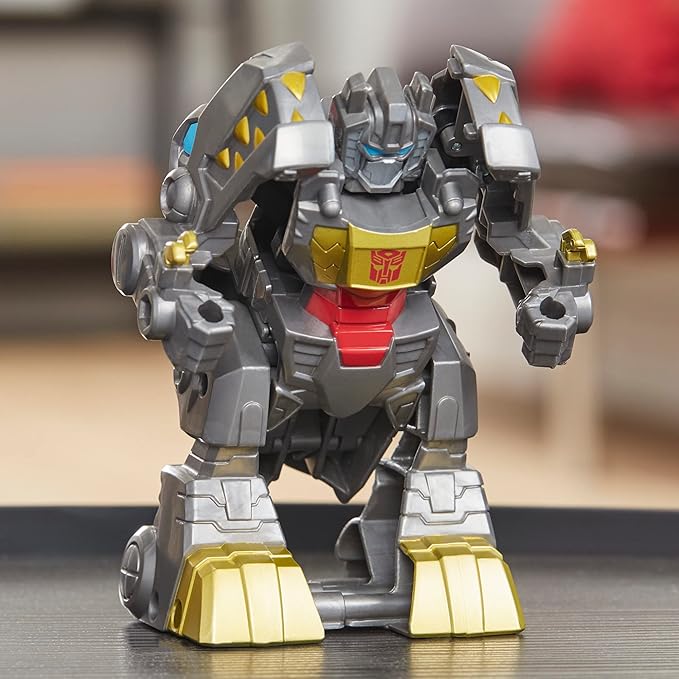 Transformers Classic Heroes Team Grimlock Converting Toy, 4.5-Inch Action Figure, Preschool Toys, Ages 3+ (Amazon Exclusive)