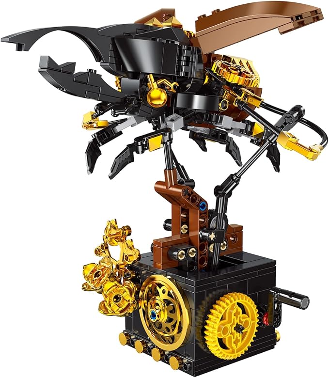 Insect Collection Animal Building Set,Bug Easter Party Favors,Insects with Linkable Components,Toys Crossing,Home Or Office Décor Sets for Boys 8-14 Insects(Beetle)