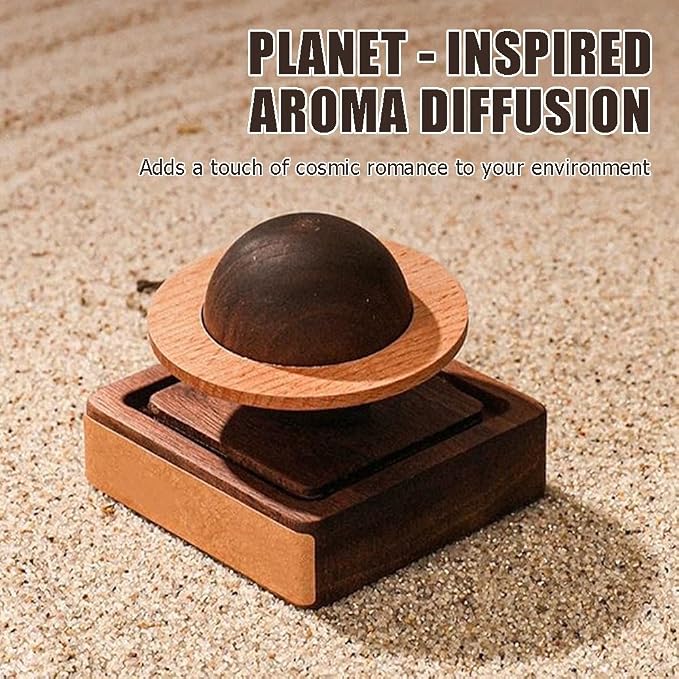 Ouliget Wood Essential Oil Diffuser,Planet Walnut Aroma Therapy,Passive Diffuser for Desk Table Home Office Car Wardrobe Yoga Hall and SPA, Thoughtful Gifts for Yoga Meditation