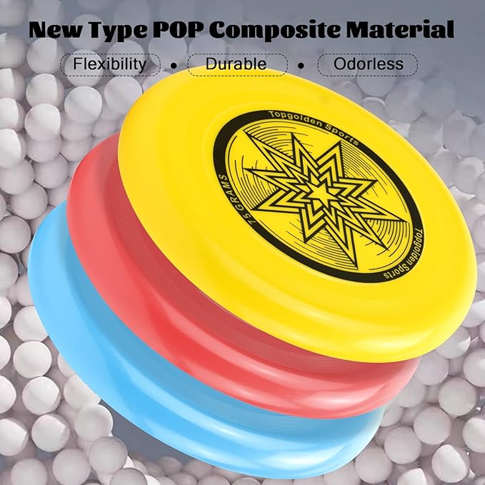 Eastgoing Outdoor Flying Disc 175 Gram, 10.75 Inch Sport Disc ，Loads of Colors Available, Suitable for Competitions, Team Flying Disc for Beach, Park, Pet, Camping and More,