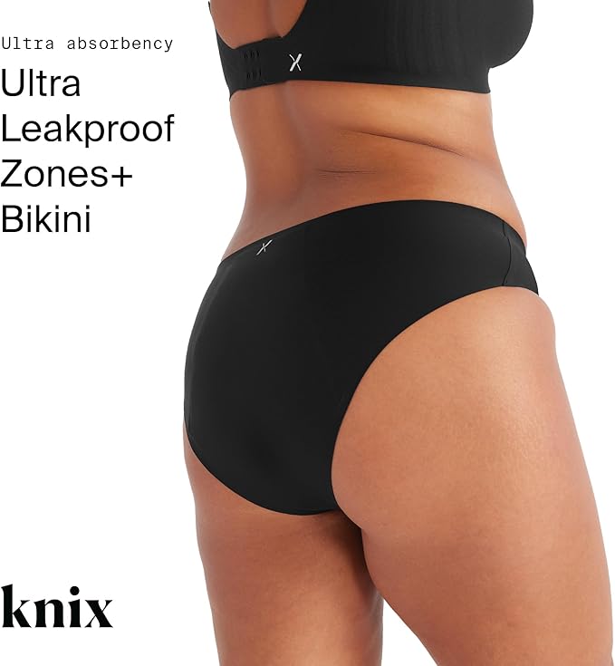 KNIX Women Zones+ Ultra Leakproof Period Underwear Bikini – Ultra Protection, Absorbs 7–11 Super Tampons, Extended Gusset