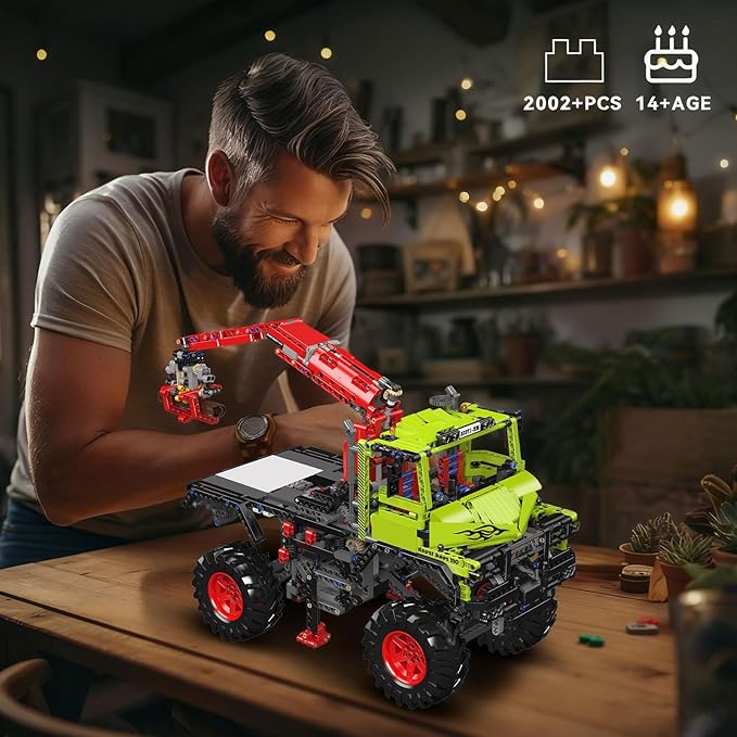 Mould King 17038 Off-Road Trucks Building Kits, All-Terrain 4x4 Mountain Truck Car Sets Model with Electric Motor, Gift for Age 14+/Adult Collections Enthusiasts (2002+ Pieces)