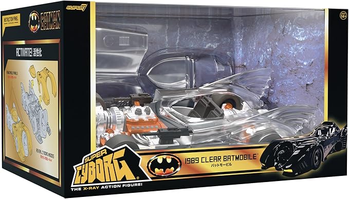 Super7 Batman Super Cyborg - Batmobile [1989] (Clear) Action Figure