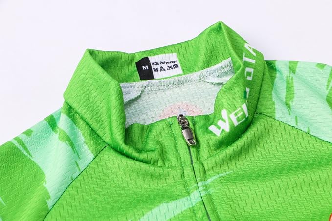 Hotlion Kids Cycling Jersey Set Short Sleeve Boys Mountain Bike Shirt Girls Cartoon Bicycle Tops Childs for Riding Biking