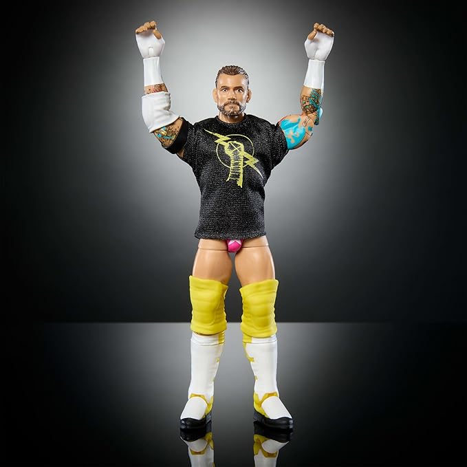 Mattel WWE Elite Action Figure & Accessories, Series #113 6-inch Collectible 6-inch Collectible CM Punk with 25 Articulation Points & Swappable Hands