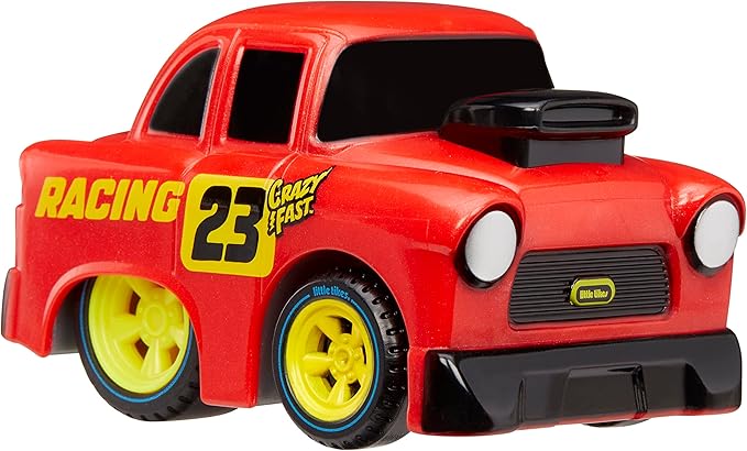 Little Tikes Crazy Fast Cars 2-Pack Race Chasers, Race Car Themed Pullback Toy Vehicles Goes up to 50 ft