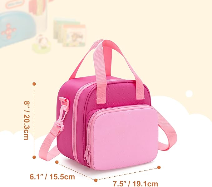 LoDrid Carrying Case Compatible with Little Tikes Story Dream Machine Starter Set, Multiple Pockets for Books and Accessories, Pink, Bag Only (Patent Design)