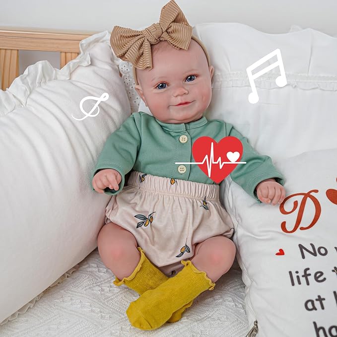 BABESIDE 3-in-1 Interactive Reborn Baby Dolls, 20Inch Cute Soft Vinyl Realistic-Newborn Baby Doll Poseable Real Life Lifelike Baby Dolls w/Doll Accessories for 3+ Year Old Girls