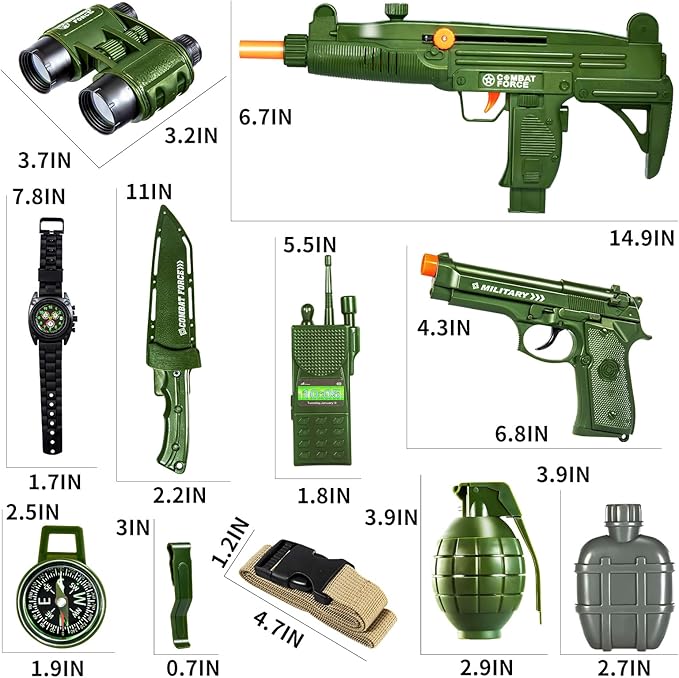 Army Costume for Boys, Halloween Costumes for Kids, Military Costumes with Accessories