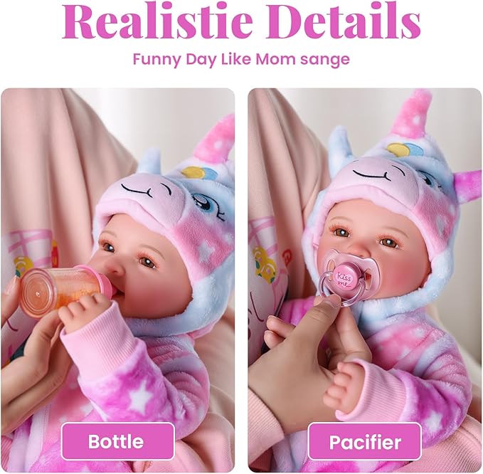 BABESIDE Baby Dolls, 17inch Large Realistic Cute Soft Body Baby Doll Real Life Baby Dolls with Accessories for 3+ Year Old Girls Gifts, Pretend Play, Collection