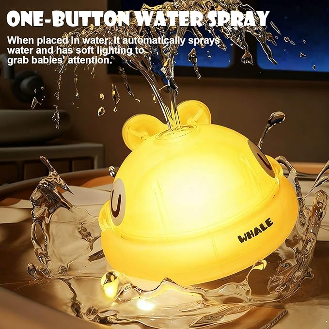 Baby Bath Toys - Toddler Bath Toys for Kids Ages 1-3, Rechargeable Light Up Whale Sprinkler Bathtub Toys, Pool Water Toys for Infant Babies 6-12 Months & Toddlers 2-4, 1st Birthday Gifts (Pink)