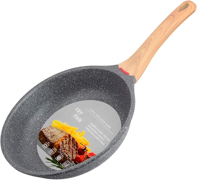 Induction Nonstick Frying Pan,Light Weight Skillet,Healthy Non Toxic Omelet Pan,All Stoves Compatible Egg Pan (grey, 11inch)