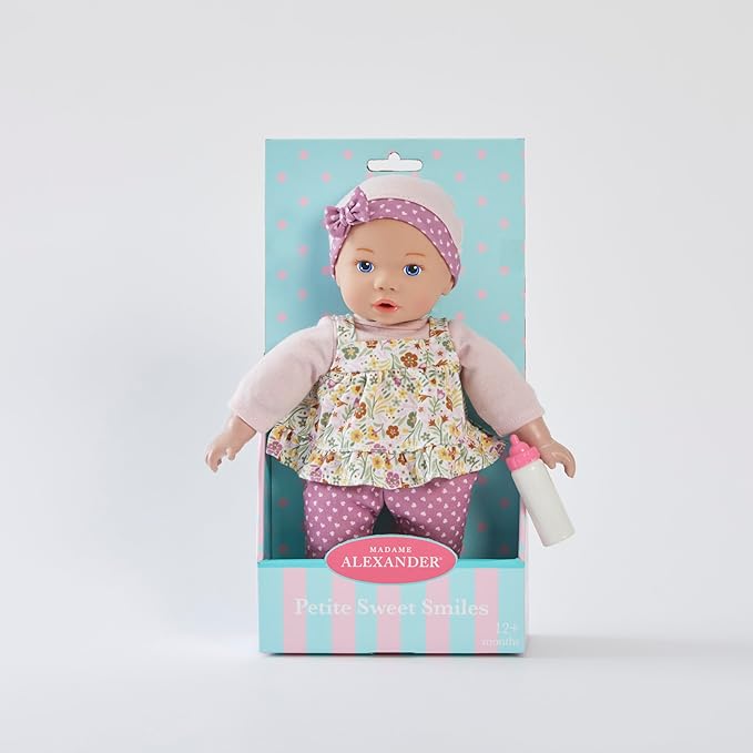 Madame Alexander 10-Inch Petite Sweet Smiles Baby Doll, Fancy Floral