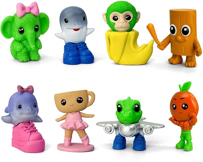 8Pcs Italian Brainrot Action Figures,Tralalero Travala Toy Set Tralalero Travala,Tung Tung Tung Sahur, Brr Brr Patapim - Brainrot fidget Toys,Decorations Gifts for Office Room Figurine Decor (8PCS-D)
