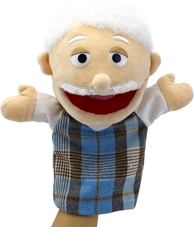 Family Hand Puppets,Puppets for Kids Role Paly Family Members 13.4 INCH Multi-Ethnic Puppets Plush Soft Hand Puppets Family Puppets Story Toys, Puppets for Girls Boys Finger Puppets Puppet Set Gifts