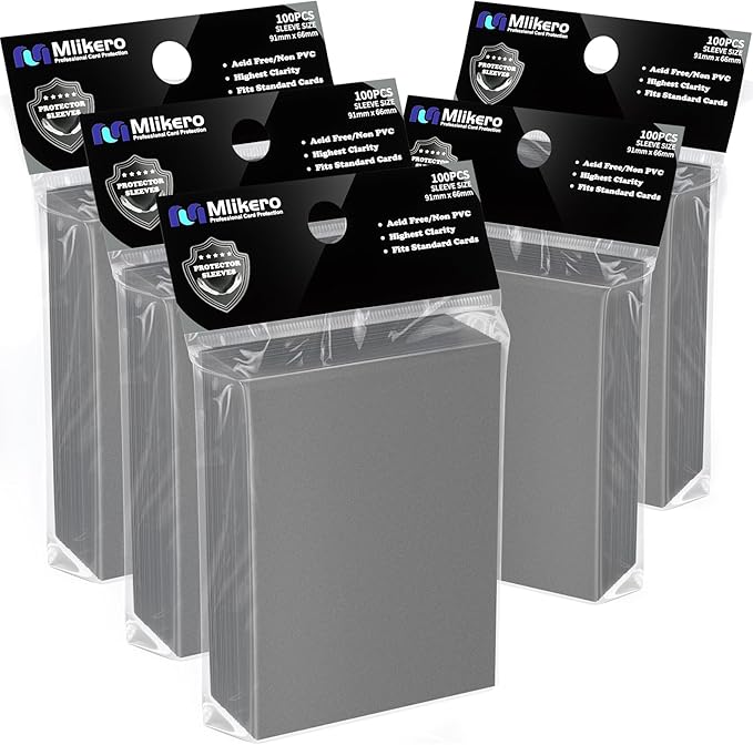 500 Count Card Sleeves, Matte Magic Card Sleeves, Smooth Shuffle & Tear Resistant, Fit for MTG, TCG, CCG (Silver)