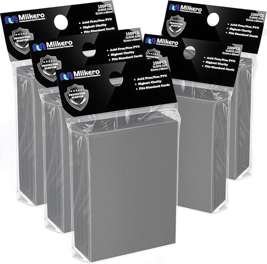 500 Count Card Sleeves, Matte Magic Card Sleeves, Smooth Shuffle & Tear Resistant, Fit for MTG, TCG, CCG (Silver)
