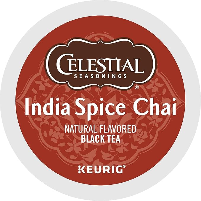 Celestial Seasonings India Spice Chai, K-Cup Portion Pack for Keurig K-Cup Brewers, 24-Count
