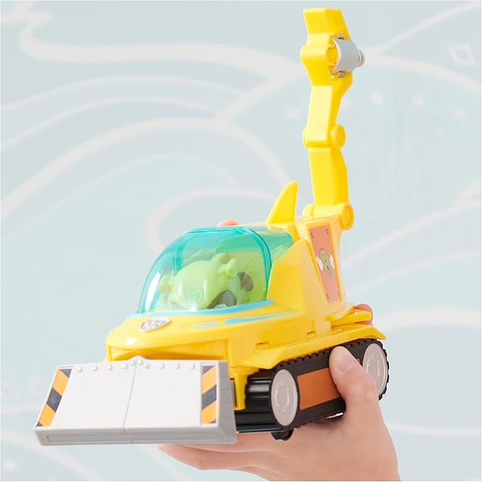 Paw Patrol Aqua Pups Rubble Transforming Hammerhead Shark Vehicle with Collectible Action Figure, Kids Toys for Ages 3 and up