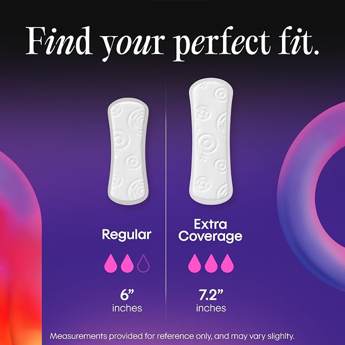 Kotex Absorbent Flat Liners, Light Absorbency, Regular Length 120 Count (Packaging May Vary)