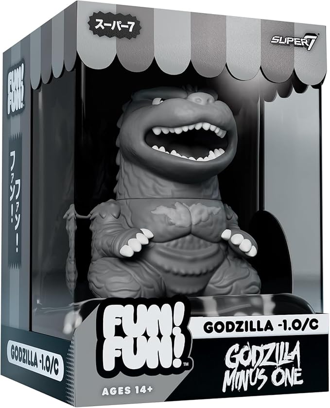 Super7 Fun! Fun! Toho Godzilla Minus One (Grayscale) Vinyl Figure - 5" Toho Godzilla Action Figure Kaiju - Classic Movie Monster Fans Collectibles & Retro Toys - Limited Edition - Amazon Exclusive
