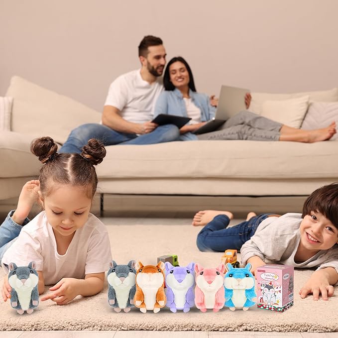 Stocking Stuffers for Teen Boys Talking Hamster Plush Toy,Baby Unique Mini Christmas Best Gifts,Kids 2025 Top Purple Toys for Ages 8-13 Girls Only Cheap,Sensory Toys for Children with Autism