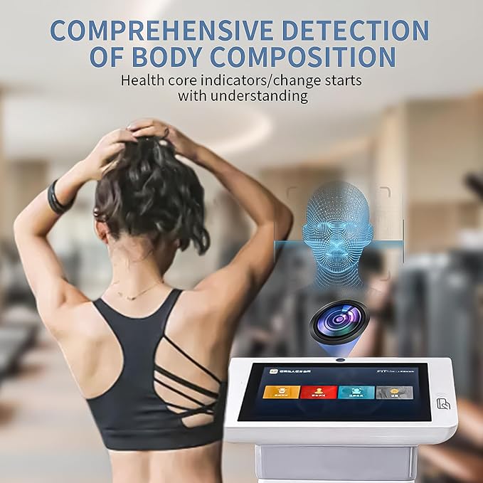 Body Composition Analyzer with Printer & 10.1" HD Touchscreen – Measures Fat%, Muscle Mass, BMI – BIA Scale with Height Detection for Home & Gym, 32 Metrics Tracking