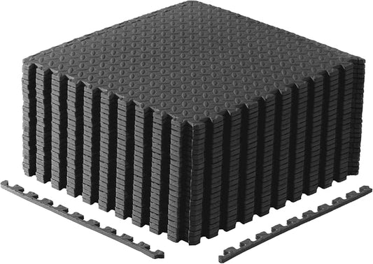 CAP Puzzle Exercise Mats | 1/2” Thick EVA Interlocking Foam Tiles for Home Gym Flooring | Multiple Options