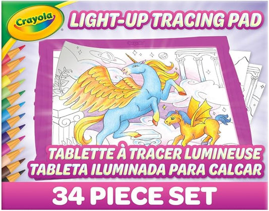 Crayola Light Up Tracing Pad - Pink, Writing & Drawing Art Kit for Kids & Adults, Kids Toys, Tracing Light Box Table, Holiday & Christmas Gifts for Girls & Boys, 6+ [Amazon Exclusive]