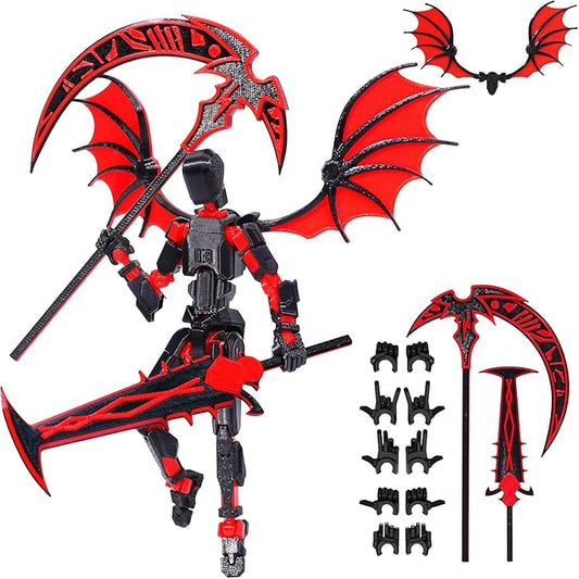 T13 Action Figure -Assembly Completed Dummy 13 for Grandson 6 7 8 9 10 11 12 Years Old, 3D Printed Action Figure with Weapons, Titan 13 Action Figures Articulated, Titan 13 for Boy Kid Gift