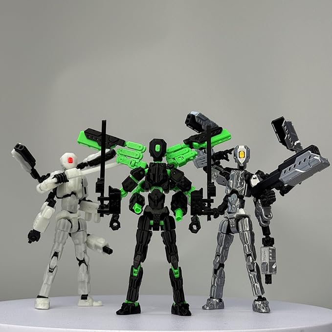 T13 Action Figure Set (Assembly Completed),3D Printed Multi-Jointed Movable,Nova 13 Figures Desktop Decorations for Game Lovers Toy (Black)
