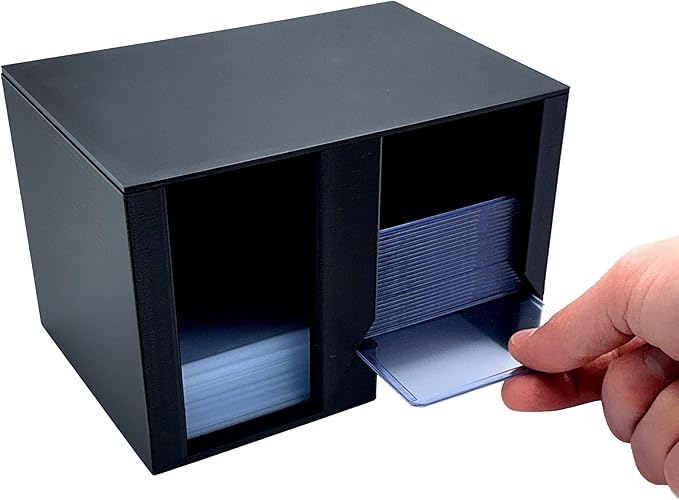 EnderToys CardCare Lite with Dust Cover (Black) - Toploader Dispenser - Penny Sleeve Holder