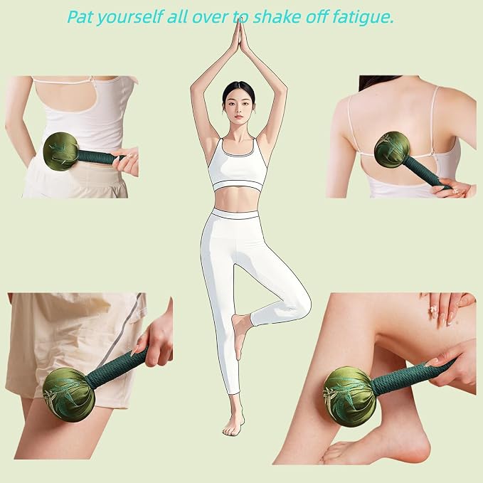 Body Massage Hammer, Manual Back Massager Tool for Body Relief | This Mugwort Massage Hammer Eases Back, Neck & Shoulder Muscle Tension, Perfect for Daily Relaxation at Home and Office
