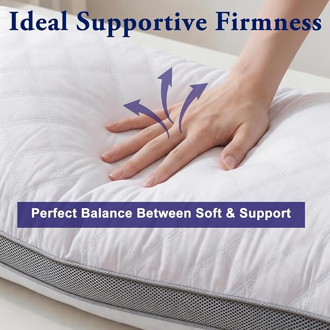 HITO Body Pillow Down Alternative for Back, Stomach or Side Sleepers 21"x54" Fluffy