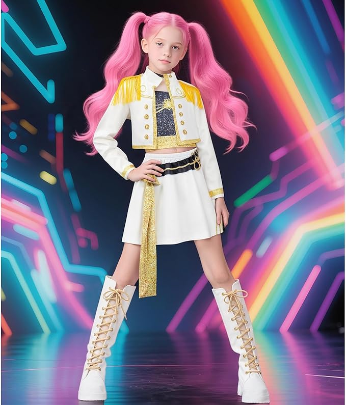 K Pop Costume Zoey Rumi Mira Outfits for Girls, Korea Idol Cosplay Cloth Birthday Gift