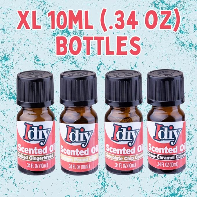 Dessert Scented Fragrance Oil Set (12 Pack) – 10ml Large Bottles, Sweet Bakery Scents for Diffuser, Aromatherapy, Candle Making, Soap, Slime & DIY Crafts – Vanilla, Chocolate, Caramel, Fruit