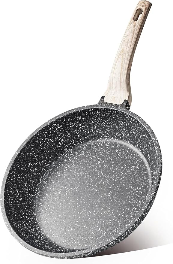CAROTE Nonstick Frying Pan, 8 Inch Classic Granite Skillet | Kitchen Healthy Non Toxic Stone Cookware, Induction Compatible, Dishwasher & Oven Safe, PFOA Free