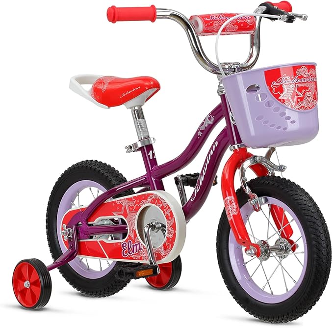 Schwinn Elm and Koen Bike or Balance Bike, 12-18 Inch Bike for Kids Ages 2-13, Black, Blue, Red, Teal, Pink or Purple, SmartStart Ergonomic Design, Adjustable Seat Grows with Child, Training Bicycle