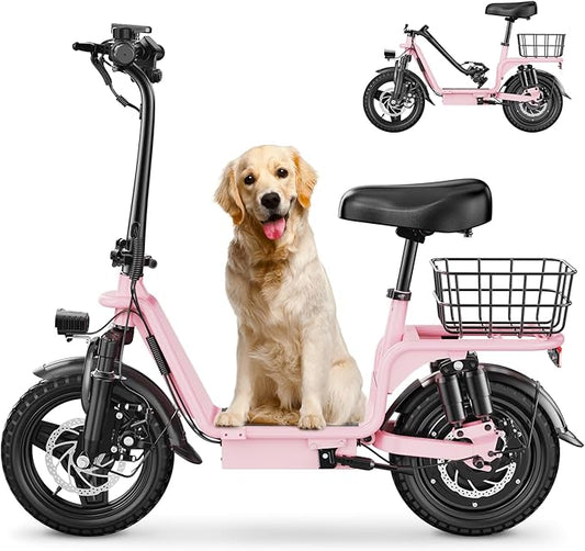C14 Electric Scooter for Adults with Seat – High-Performance, Foldable E-Scooter with 900W Peak Power, 20MPH, 28-Mile Range, and Dual Disc Brakes,High Strength Frame,330lbs Max Load. UL2272