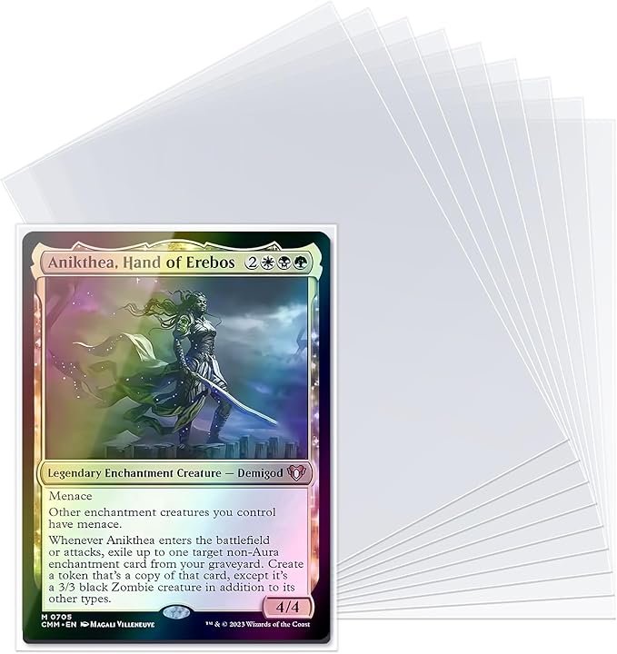 Oversize Card Sleeves 3.6 inch x 5.1 inch (91 mm x 130 mm), Fit for MTG Plane Chase Cards, Dr. Who Commander Deck, Large Card Sleeves
