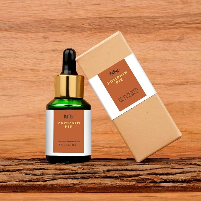 Pumpkin Pie Fragrance Oil, MitFlor 30ml Diffuser Essential Oil for Home, Large Size Premium Fragrance Oil for Soap & Candle Making, Warm Holiday Scents for Christmas