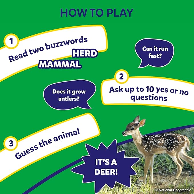 Skillmatics Guess in 10 National Geographic Animals, Educational Card Game for Kids & Families, Animal Trivia & Travel Game, Gifts for Ages 6, 7, 8, 9 and Up