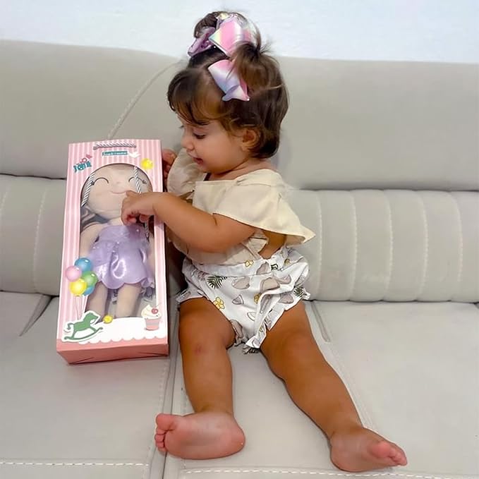 Gloveleya Personalized Ballerina Doll – Custom Name Plush Lavender Ballet Girl 13", Gift for Birthday, Baby Shower, Christmas & Holiday Keepsake for Toddlers and Little Girls