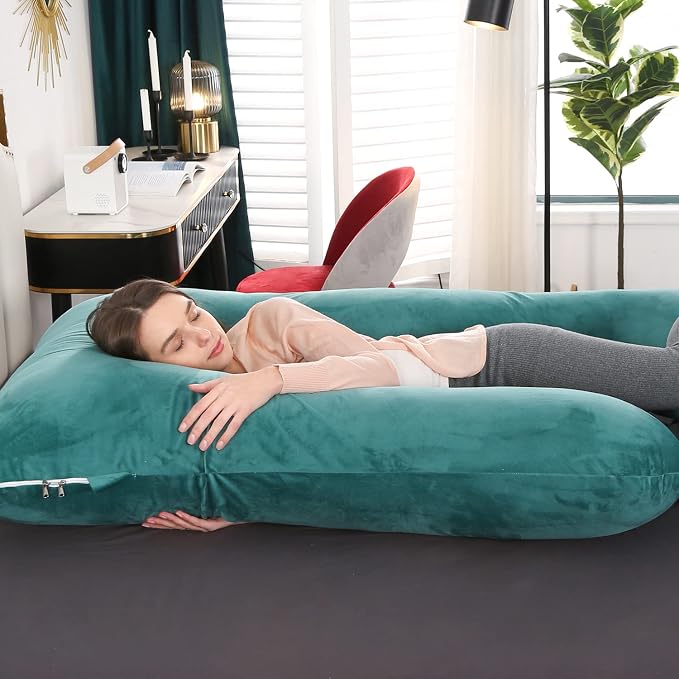 Victostar Pregnancy Pillow,57 inches U Shaped Maternity Pillow with Removable Cover Full Body Pillow Support for Back, HIPS, Legs, Belly