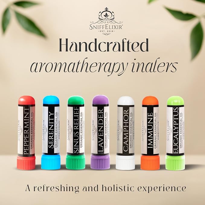 Serenity Stress Relief Aromatherapy Nasal Stick Vapor Inhaler for Calm, Self Care, USA Made with Organic Citrus Essential Oils, Stress Reliever Gift