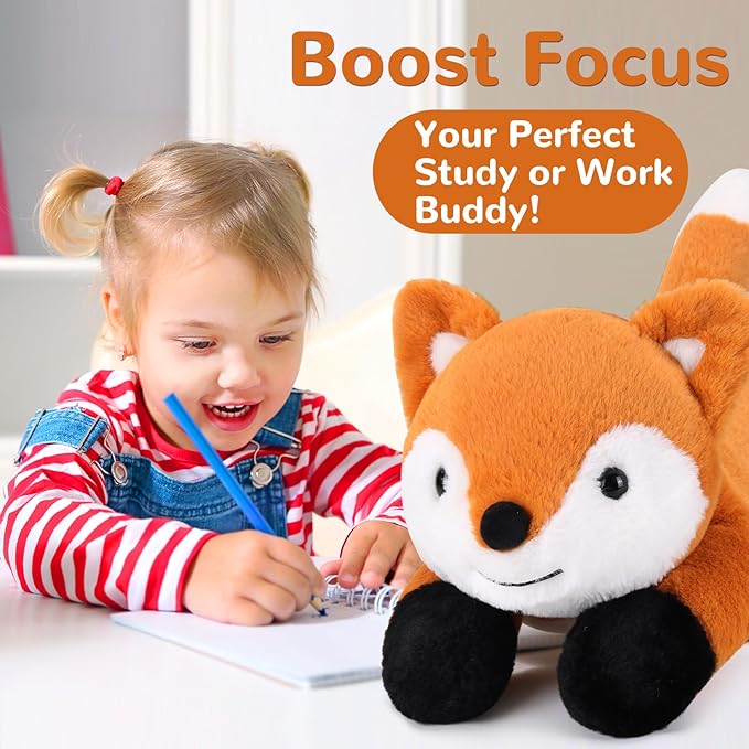 Fox Weighted Stuffed Animals - 28 Inch 5.0 Pounds Weighted Plushies Fox - Large Plush Stuffed Animals Pillow - Cute Plush Toys Gifts for Kids & Adults