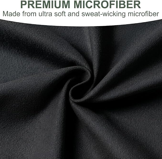 Aegero Camping Towel,2 Pack Microfiber Travel Sports Towel,Quick Dry-Super Absorbent-Ultra Compact-Ultra Soft-Lightweight.Suitable for Gym,Yoga,Trip,Beach,Shower,Backpacking,Pool(Black)