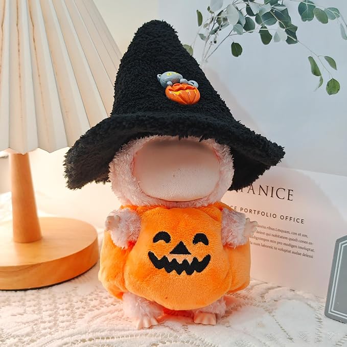 Clothes Fit for 17CM Doll, Fashion Doll Clothes Outfit Set Cute Theme Designer Toys Dress Accessories for Collector Fans Display (Little Pumpkin)